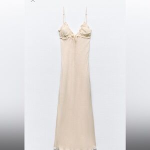 SATIN EFFECT PRINT DRESS in XS